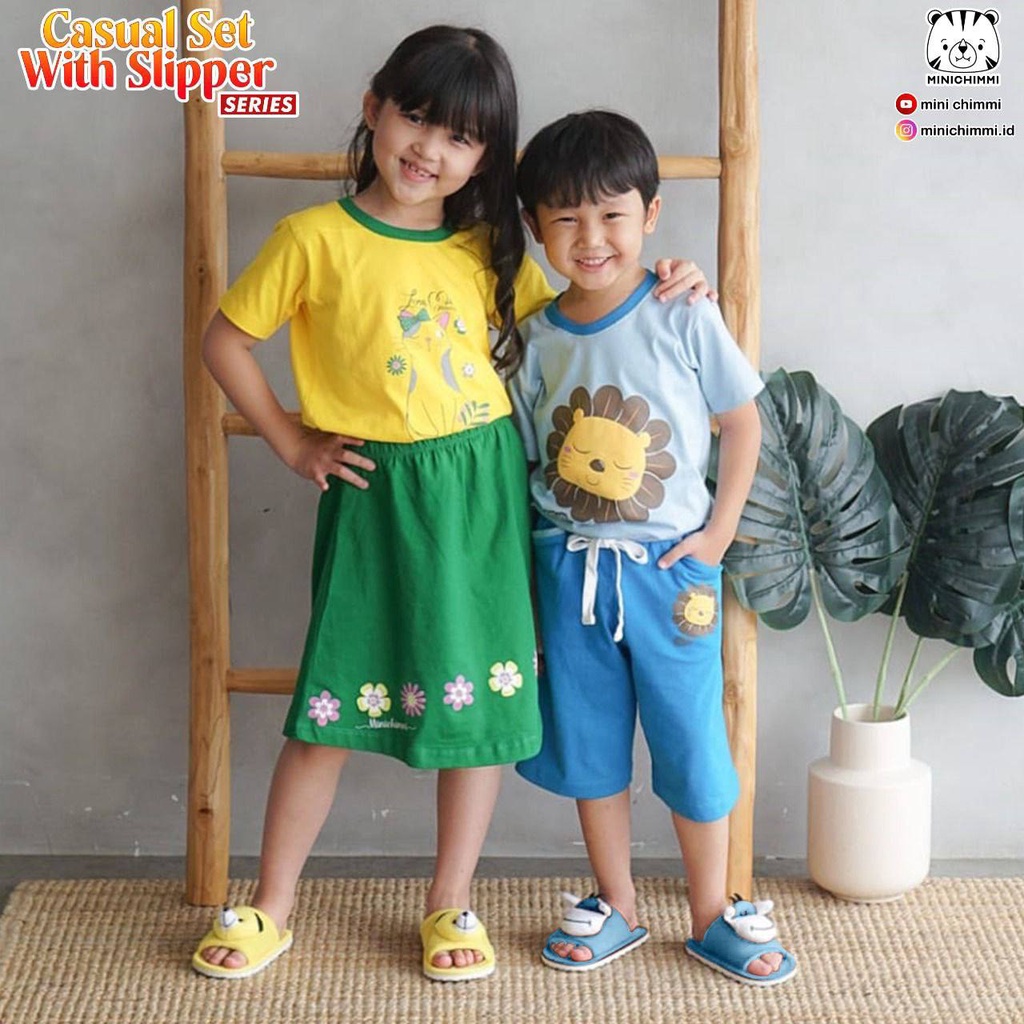 Setelan anak Casual Free Slippers Minichimmi