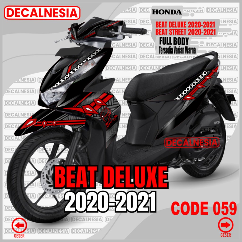 Decalnesia Decal Beat Deluxe 2021 Street New 2020 Full Body Stiker Motor Honda Sticker Modif Dekal Variasi Aksesoris 2022 Black Panter