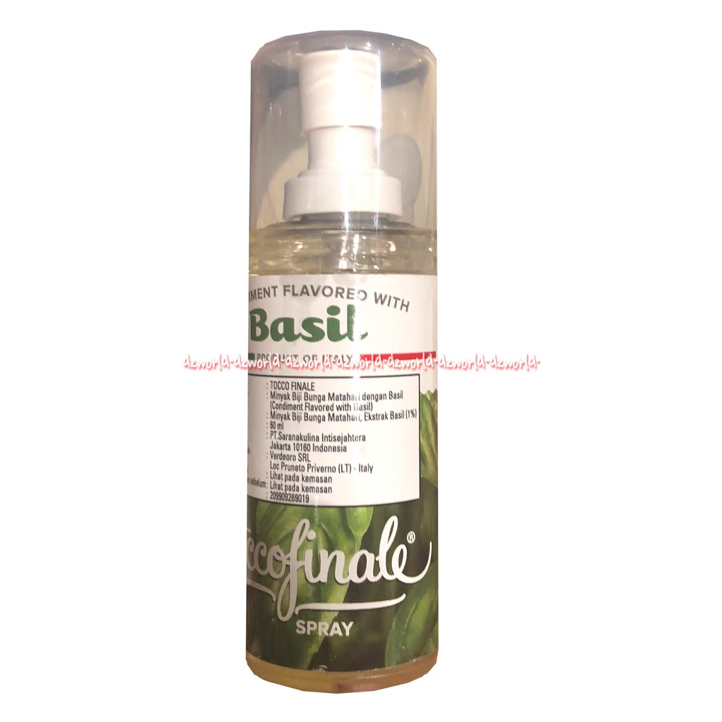 Toccofinale Basil Condiment Flavored Minyak Biji Bunga Matahari Dengan Extrak Basil 60mL Spray