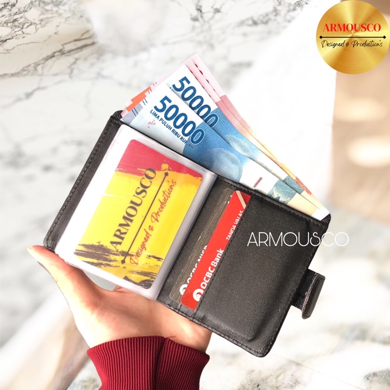 Dompet Kartu Pria Wanita / Card Holder Kancing