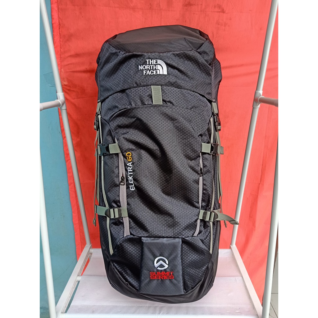 TAS GUNUNG TNF ELEKTRA 60L LOKAL HITAM / TAS CARRIER / TAS CAMPING