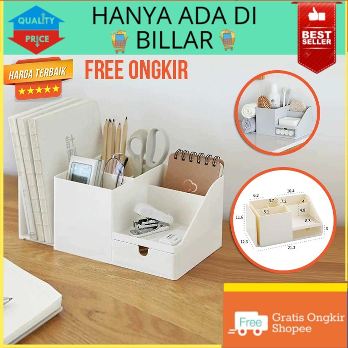 

RAK TEMPAT BUKU PENSIL ALAT TULIS MAKE UP KOTAK BOX ORGANIZER PENYIMPAN STATIONERY MAKEUP ORGANIZER
