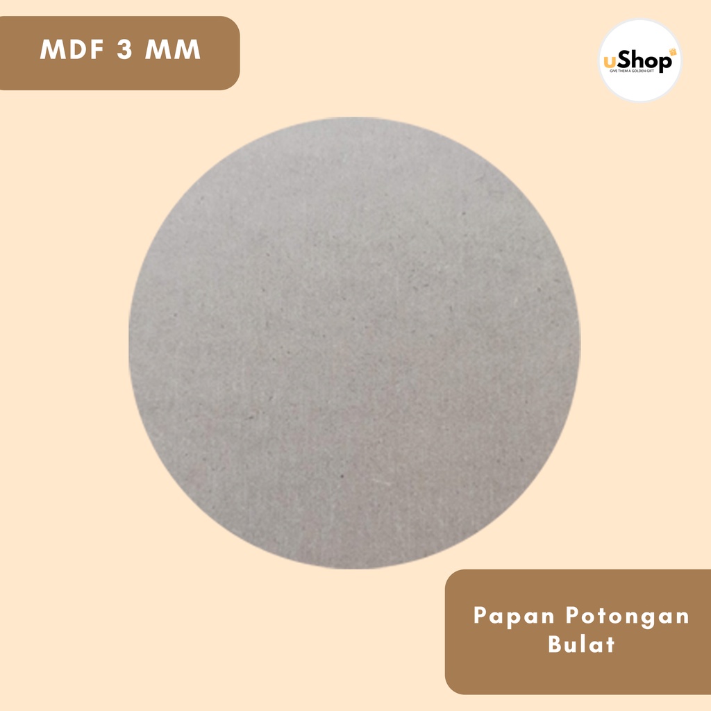 Custom Ukuran Papan Potongan Bulat Hiasan Mahar Nikah | Papan MDF 3MM | Papan Multiplek 3MM | Papan Dekorasi Mahar Grafir Ukir Kayu