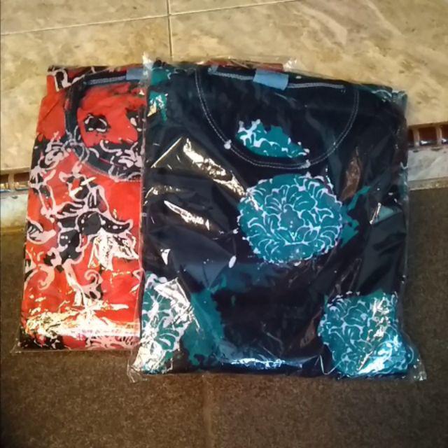 Gamis Batik Tuban Bahan Kaos Adem, Batik Cap