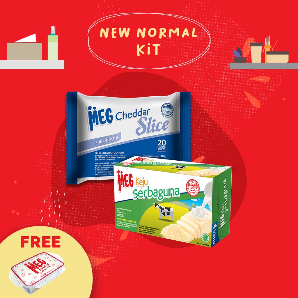 

MEG Starter Pack - Keju Serbaguna 165 gr & Cheddar Slice 8 [New Normal]