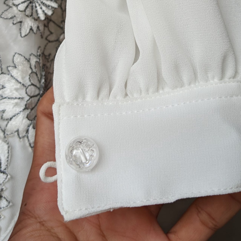 Gamis Syari Ceruty Bordir Set Khimar Gamis wanita Remaja Kekinian Ibu Ibu Jumbo Mewah-2