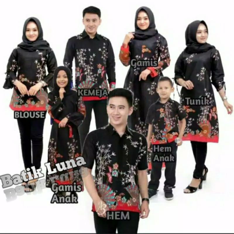 Batik Couple Keluarga/Couple Batik Keluarga Batik Sarimbit Set Family Standar & Jumbo(Jual Satuan)