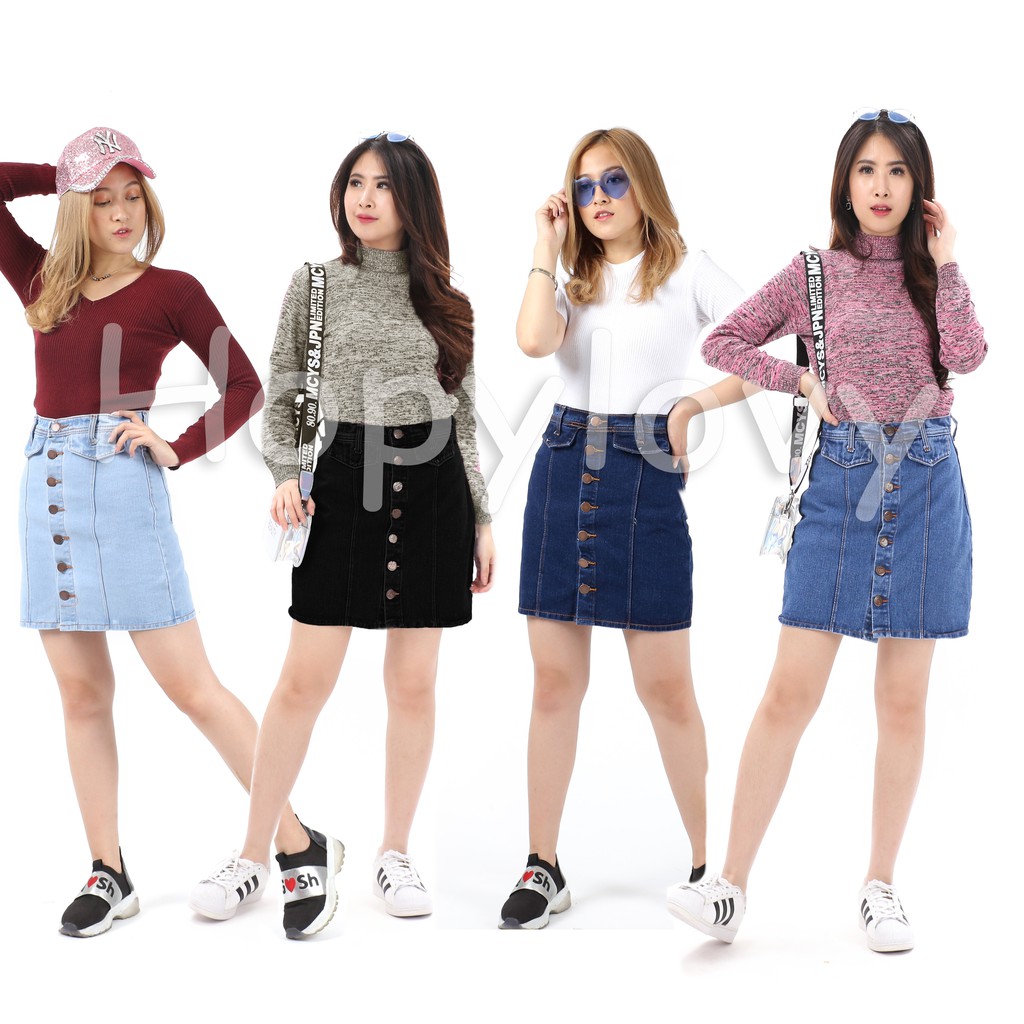 Rok Jeans Wanita | Mini Skirt | Rok Jeans Pendek Wanita Cerish Skirt