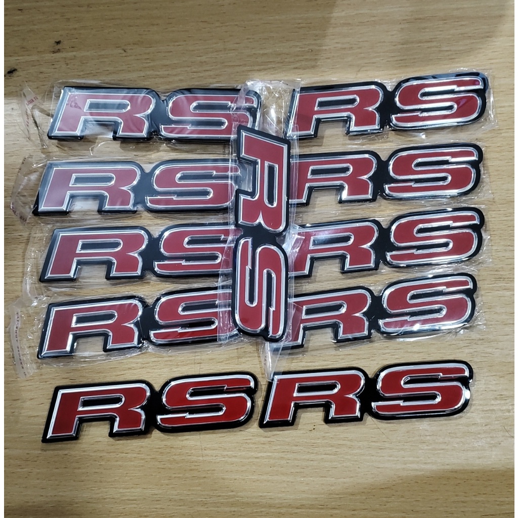 Emblem RS / Emblem mobil Logo RS model OEM premium Quality impor Promo