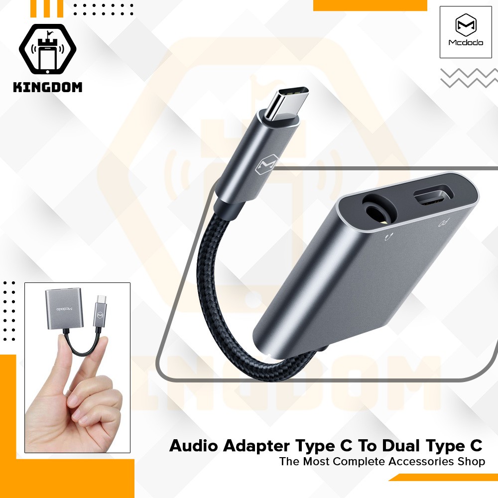 Mcdodo Audio Adapter Type C To Dual Type C Audio Output CA755