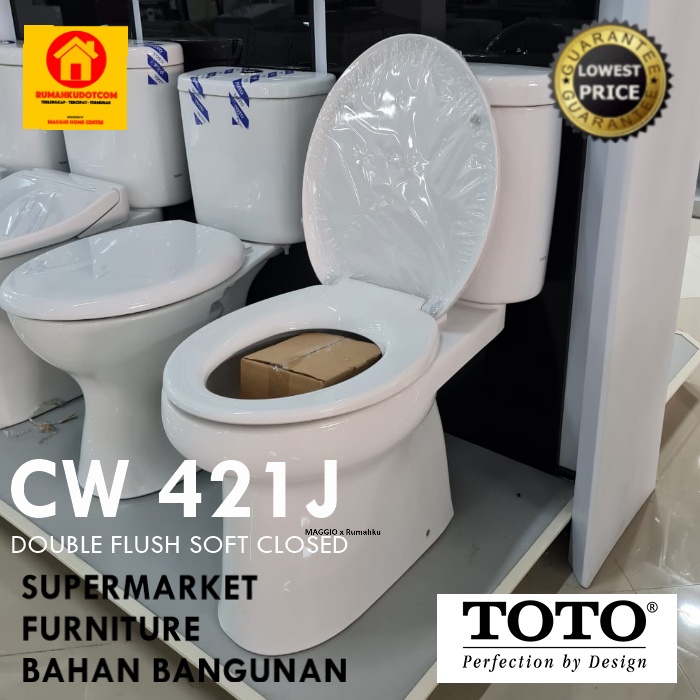 KLOSET DUDUK TOTO SOFT CLOSED FREE KIRIM JABODETABEK - CW 421J - TOTO
