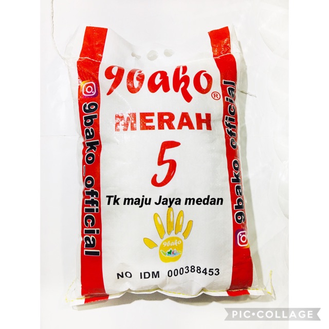 

Beras 9Bako Merah 5kg(Grab)Medan