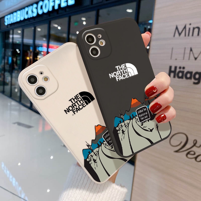 THE NORTH FACE Case Bahan TPU Desain Wajah Volcan Untuk OPPO A9 2020 A5 A12 A7 A92 A55 A54 A74 A16 A15 A3S A5S A83 A72 A36 A76 A96 A93 A53 A35 A37 A32 A33 A33 A57 A33