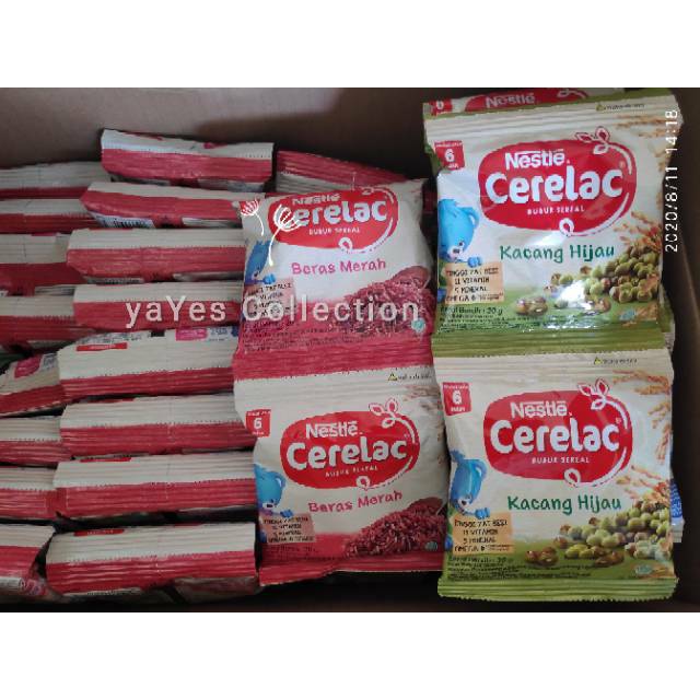 Cerelac Bubur Sereal 1 PCS beras merah kacang hijau serelak serelac makanan pendamping ASI