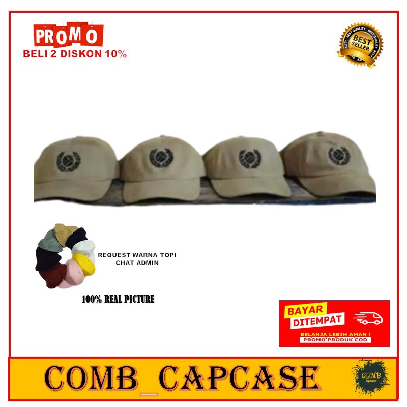BASEBALL CASUAL / FOOTBALL CASUAL / CASUAL CAP / CAP / BORDIR / CASUALS / TOPI / CUSTOM / LOGO Cream