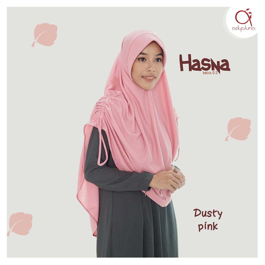 Bergo Hasna Dusty Pink - Bergo Kaos Antem
