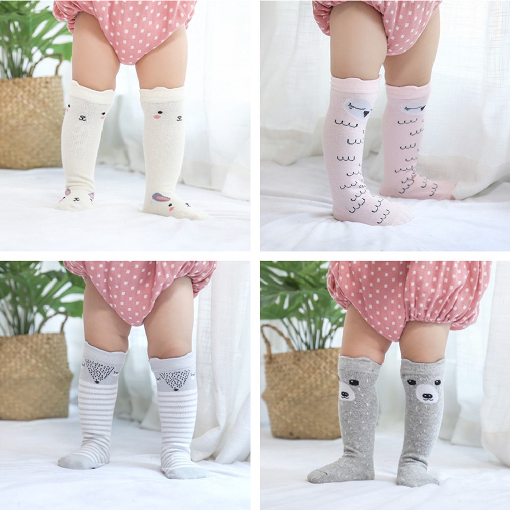 Kaos Kaki Panjang Bayi Anak Antislip Selutut Motif Unik Baby Socks Kids Import