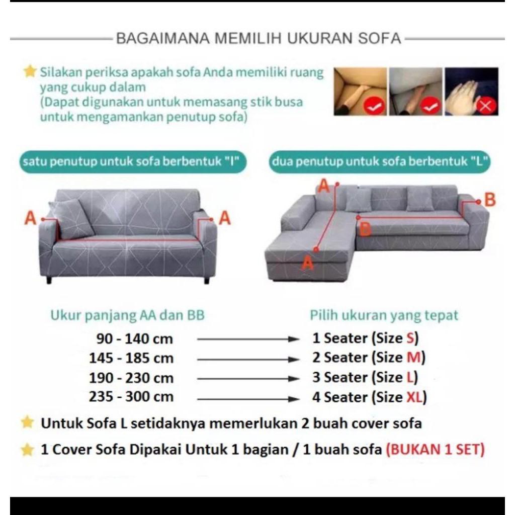 Cover Sofa Motif 7 / Cover Sofa Motif Daun Cream Orange / Sarung Sofa Motif Daun / Sarung Sofa