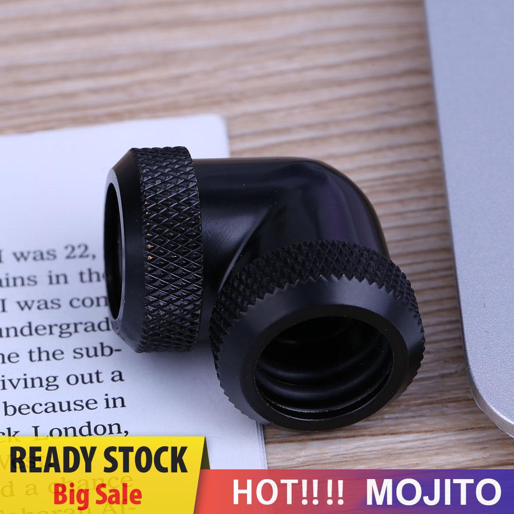 MOJITO 14mm OD G1/4 Inner Thread 90 Degree Tube Connector for PC Water Cooling