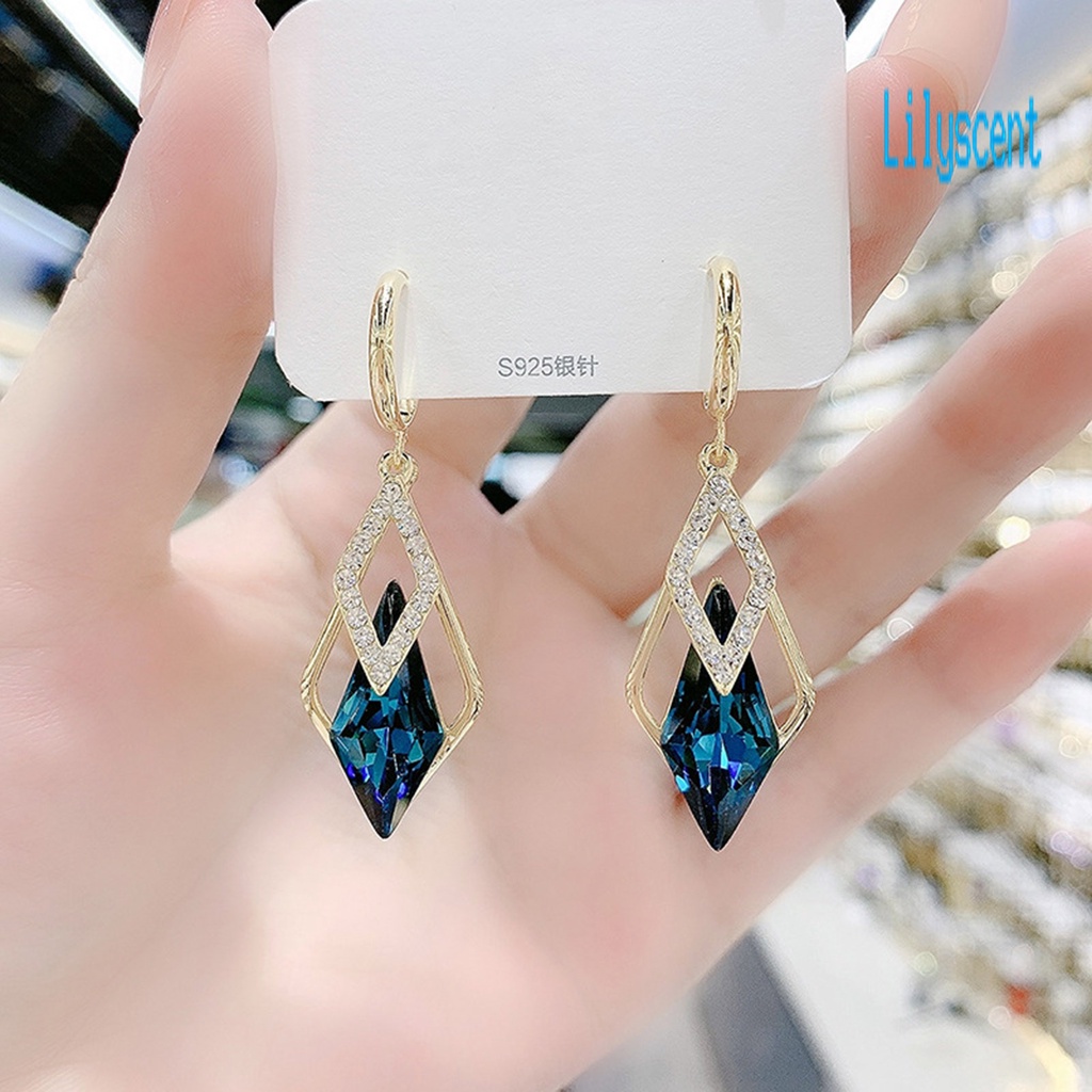 Ls Anting Tusuk Gantung Bentuk Geometri Bahan Alloy Anti Oksidasi Untuk Wanita