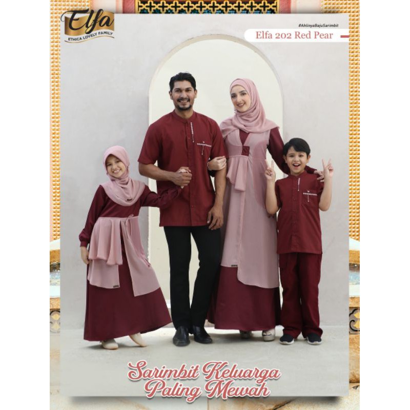 ELFA 202 RED PEAR SARIMBIT ETHICA 2021 SARIMBIT MUSLIM TERBARU