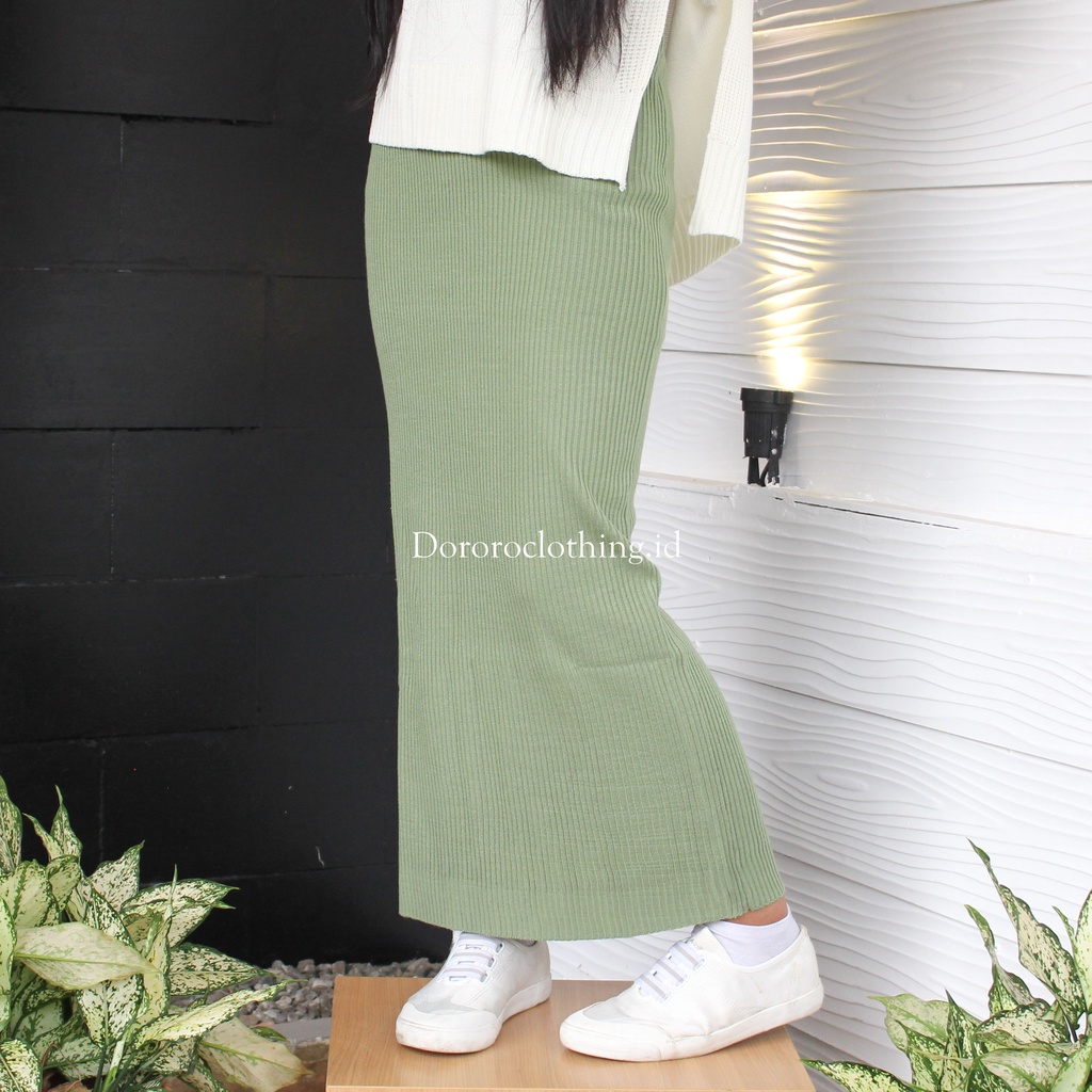 Skirt Knit Panjang Rok span rajut panjang tebal premium / Rok Rajut Span Wanita