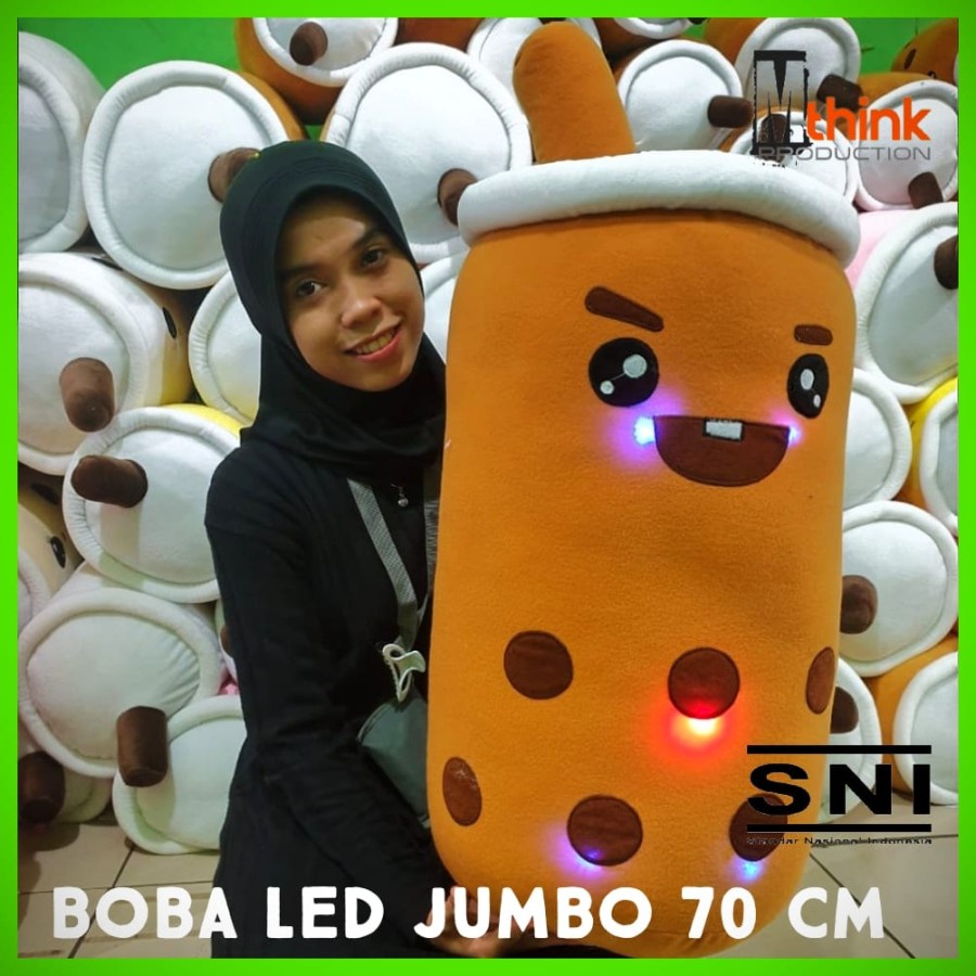 Boneka boba jumbo led lampu 70cm