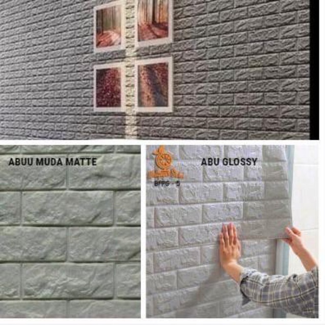 Wallpaper 3D Modern Foam Batu Bata