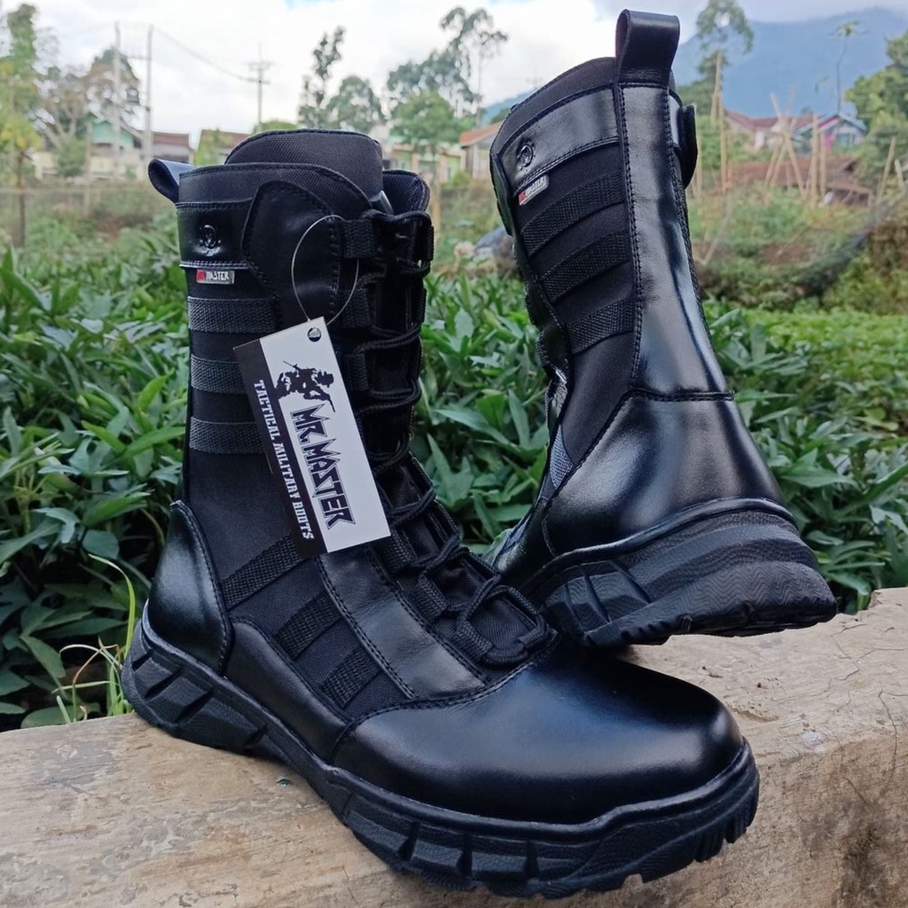 Sepatu Pdl Ninja Weba Model Terbaru Kulit Sapi Asli Merk MR MASTER Sepatu Pdl Dinas Lapangan Tni Polri Security Satpam