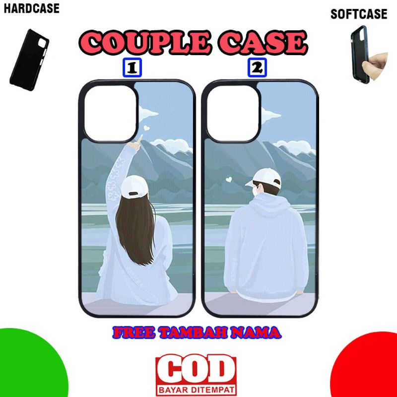 (GS313)Case Couple1 Casing softcase & Hardcase Glossy 2D