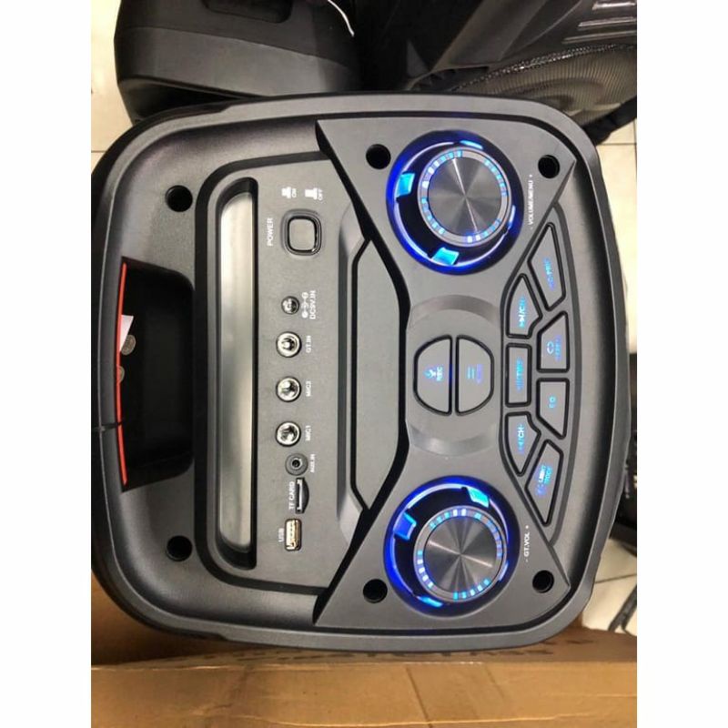 ASATRON HIP HOP (8885 UKM) RMS 30W 2X 8 INCH SPEAKER PORTABLE MEETING BLUETOOTH FREE 2MIC