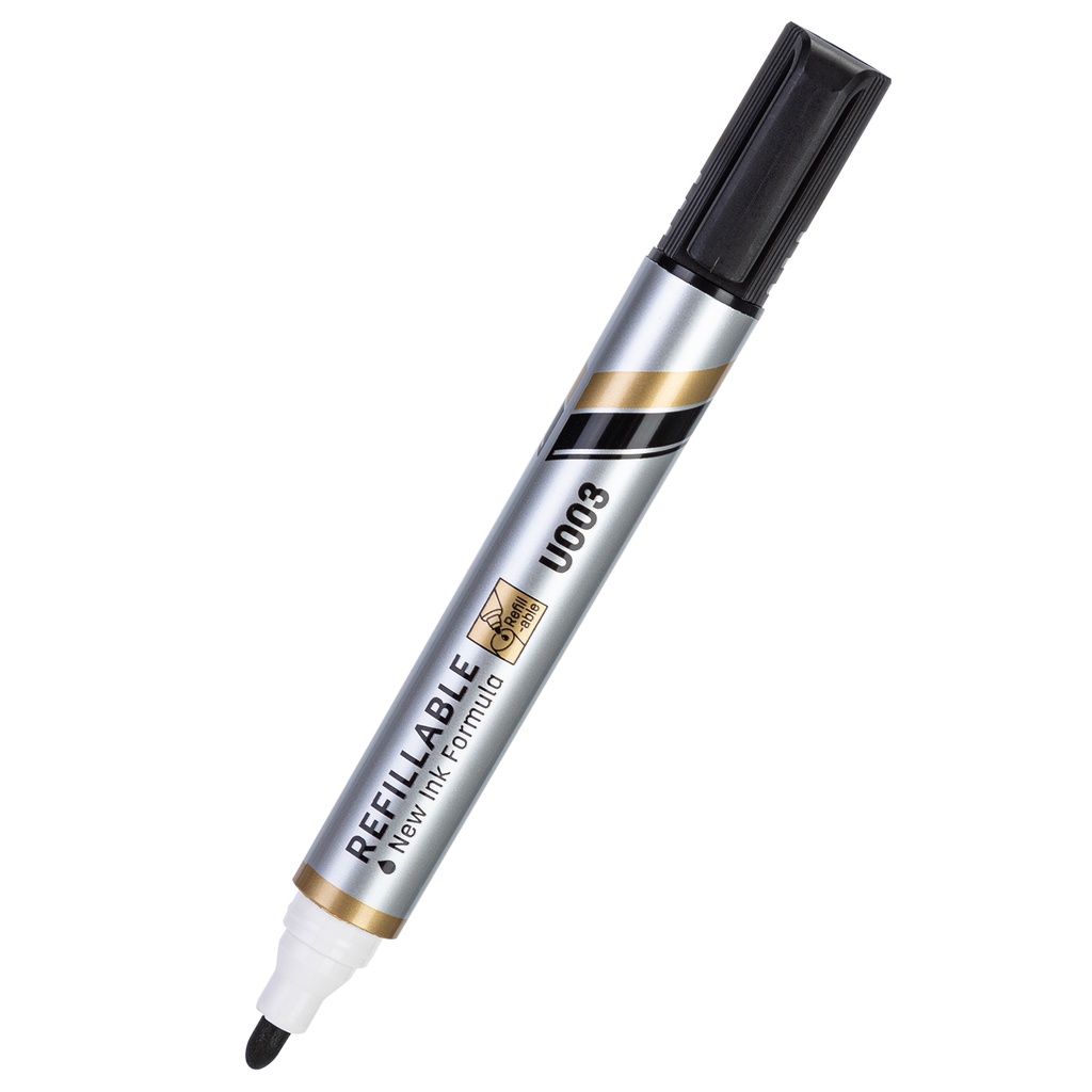 HAPPY TIME DELI SPIDOL WHITEBOARD 2.0mm WARNA HITAM SPIDOL PAPAN TULIS DRY ERASE MARKER PERLENGKAPAN KANTOR ALAT TULIS KANTOR SEKOLAH KULIAH  EU00320