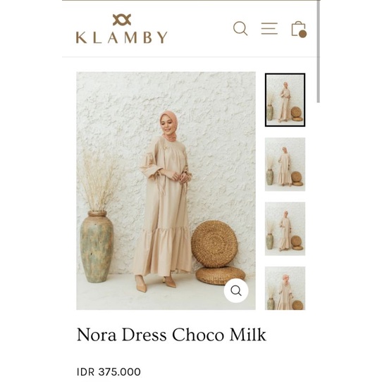 Nora Dress Choco Milk Wearing Klamby Size S
