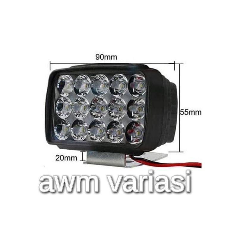 Lampu LED Bar Tembak Sorot CREE Motor Mobil 8,12,16Mata 2 Susun 8 Led 12 Led 16 Led 8Watt 8 Watt 8W-15 LED