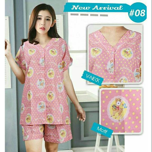 Piyama Pola rusa kerah (v)