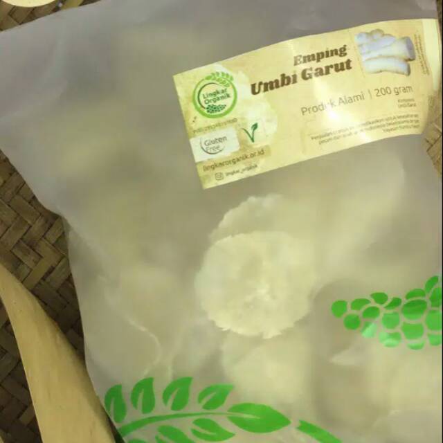 

Lingkar Organik emping mentah Umbi Garut 200 gram