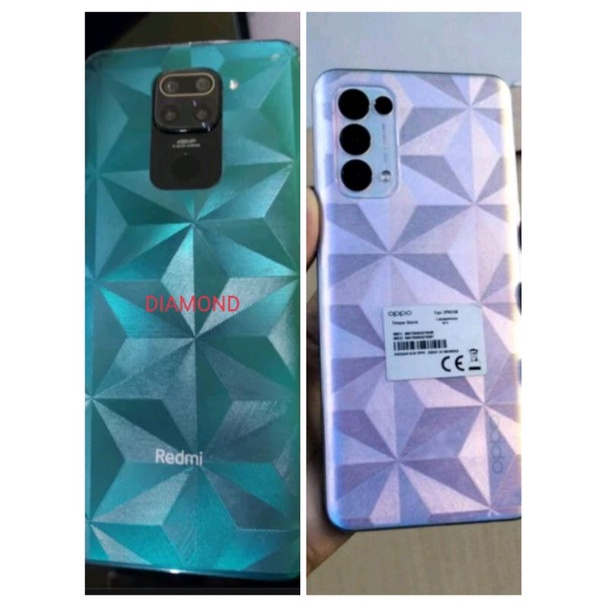OPPO RENO Garskin Glitter DIAMOND Transparan Anti Gores Backdoor  A36 A52 A53 2020 A54 A57 4G 5G A72
