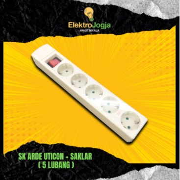 StopKontak Arde Uticon + Saklar | 5 Lubang