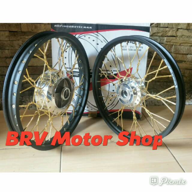 Sepaket Velg Rx King Jari Pelintir - Velg Rx King Jari Pelintir Atau Kepang Ring 17