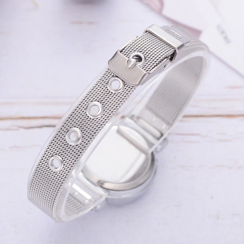 OVERFLOWS.ID Jam Tangan Wanita Analog Tali Stainless Steel Ala Korea Jam Tangan Import-4