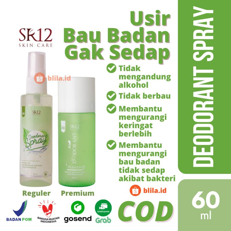 DEODORANT SPRAY SR12 PREMIUM Anti Bau Badan Minggat Mencerahkan Ketiak Aman Best Seller Resmi BLILA