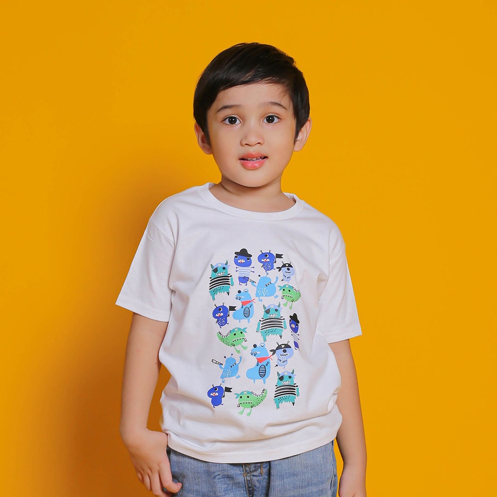 Kaos Distro Anak Premium Cotton 24s Pattern Monster