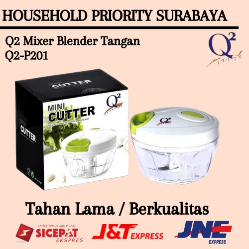 Mini Cutter Onion Slicer Pencacah Mixer Tangan Pencincang Bumbu Chopper Tangan Q2-P201 P 201