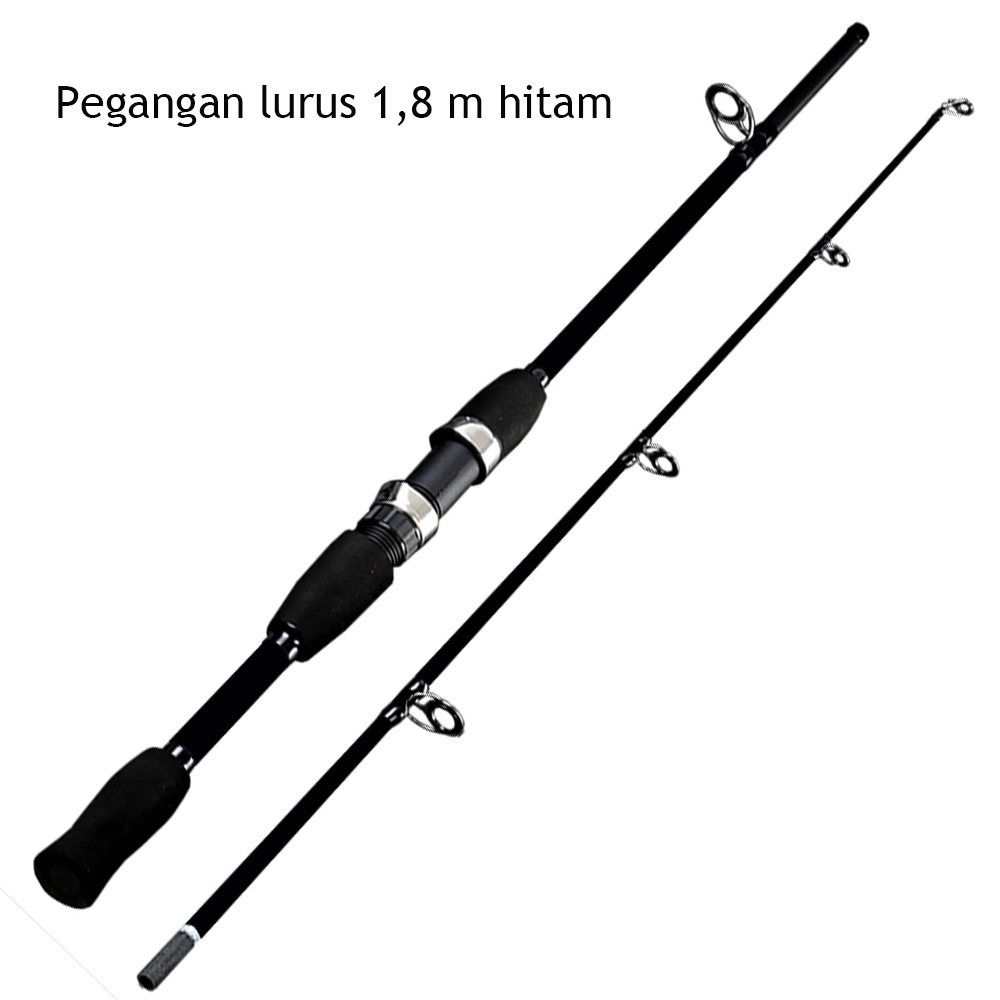 Carbon Fiber Joran Pancing Casting Spinning Fishing Rod Murah Max Drag 9-10kg 1.8M/5.9ft 5 -15LB Joran Pancing Carbon Fiber Rod For Freshwater Fishing Tackle Fishing Pole Fishing Gear