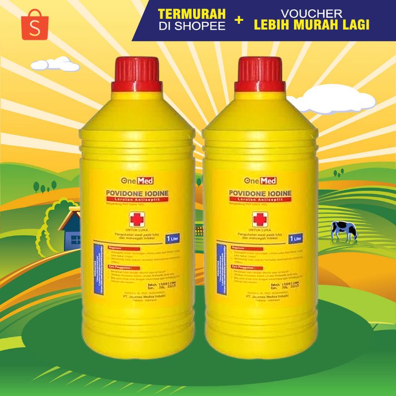 POVIDONE 1 LITER - Onemed Obat Luka Merah Anti Infeksi Kucing Cairan Antiseptik Kucing