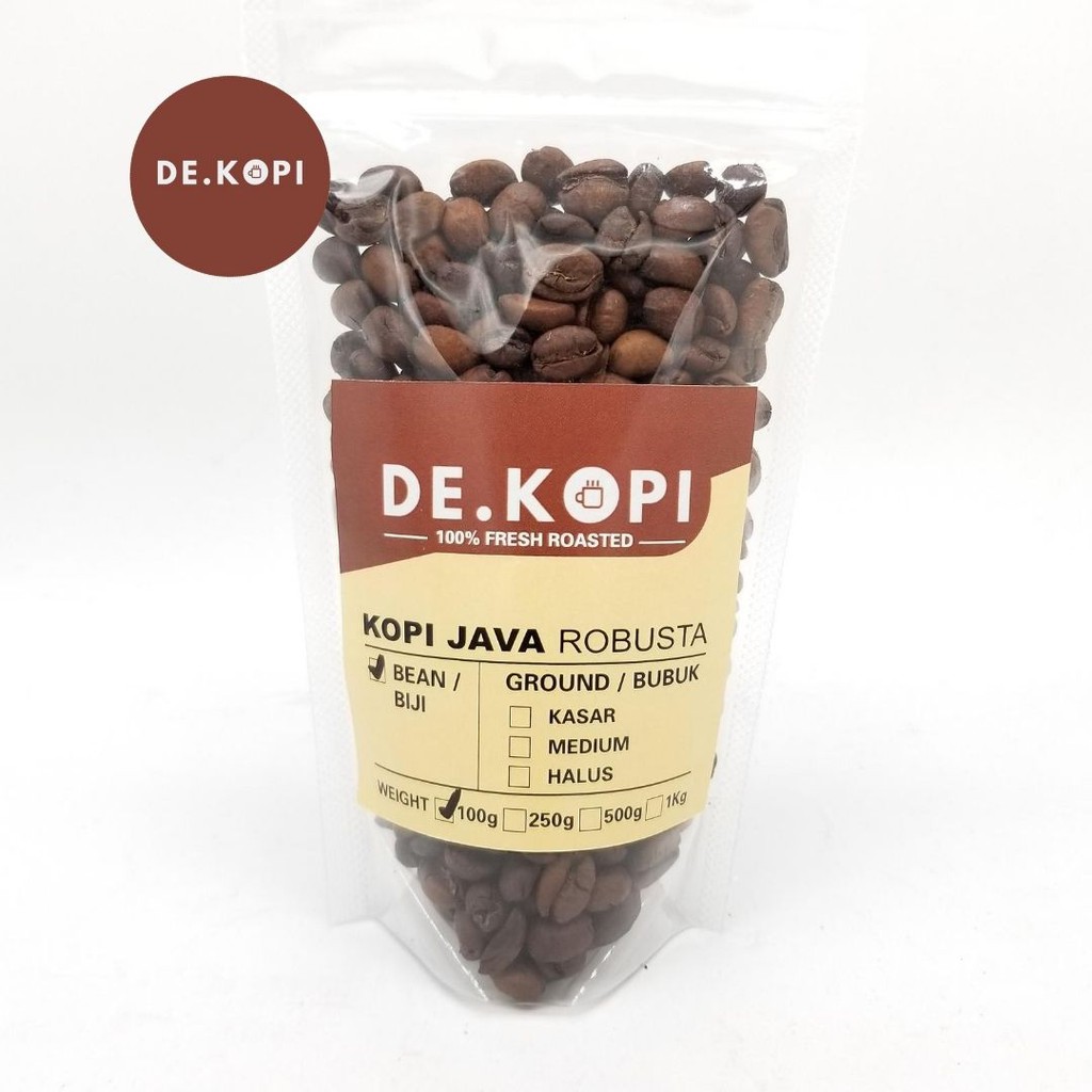 

Kopi Jawa Robusta 100 Gram Fresh Roasted Asli Wangi Semerbak Alami Natural