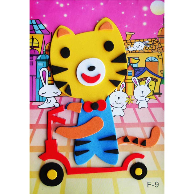

EK046 Paket Prakarya Anak DIY Tempel Stiker Sponge Spons Eva Gambar 3D
