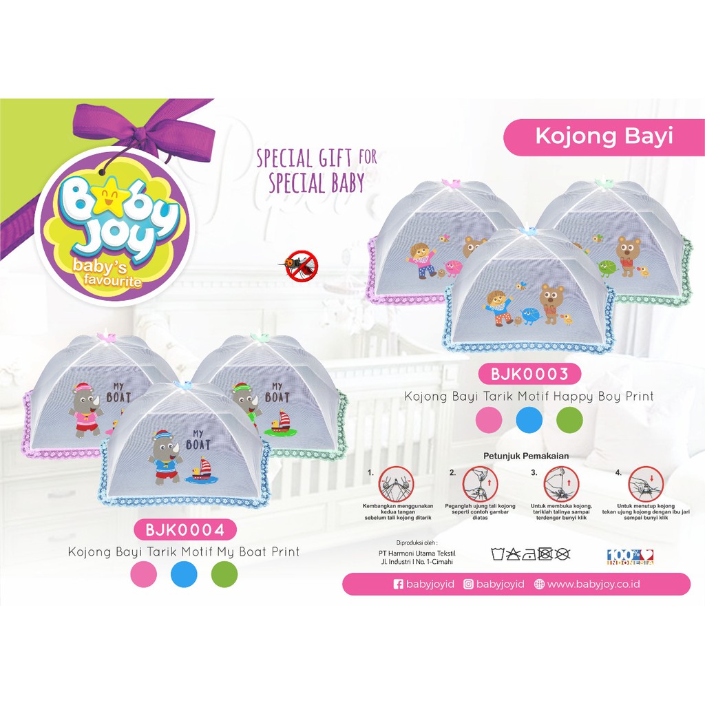 Omiland Kojong Bayi Tarik Karakter Awet OKP001234 / anti nyamuk / serangga / bayi nyenyak tidur