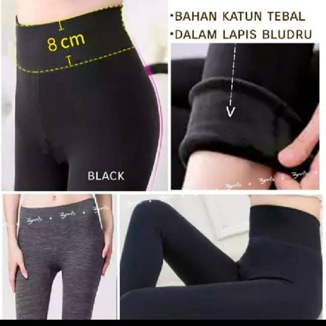 Legging polos tebal lapisan bludru kode 902 (import)