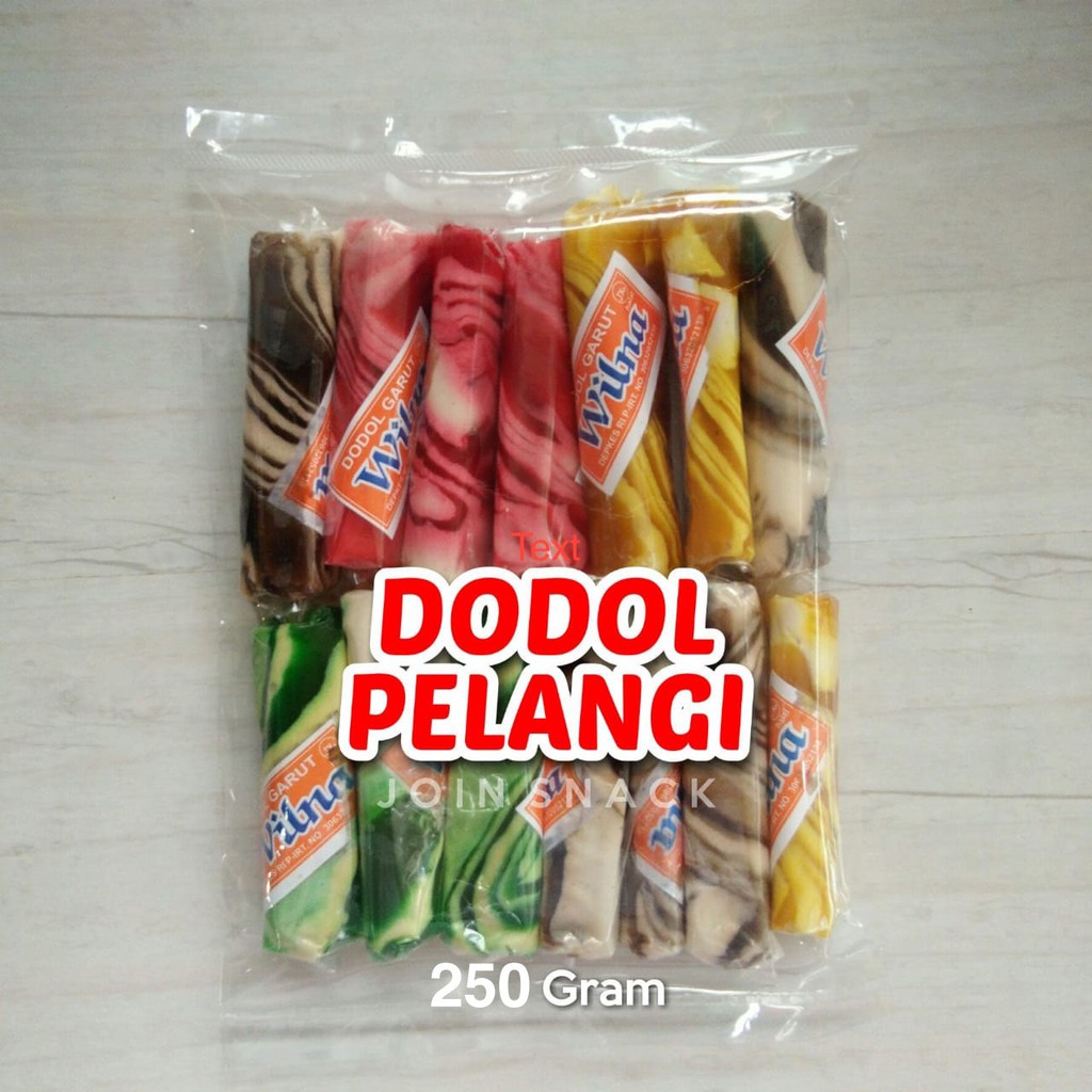 

Dodol Pelangi Oleh-oleh Khas Garut Makanan dan Cemilan Kemasan 250gr Enak Nikmat Murah